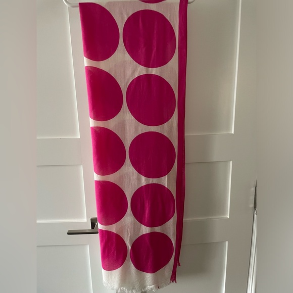 Kate Spade ♠️ scarf with pink polka dots - Picture 6 of 6